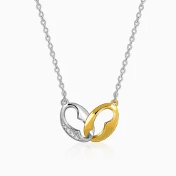 Kriti Sanon Dual Tone Dual Bond Silver Necklace