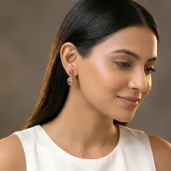 Kriti Sanon Dual Tone Evelia Silver Earrings