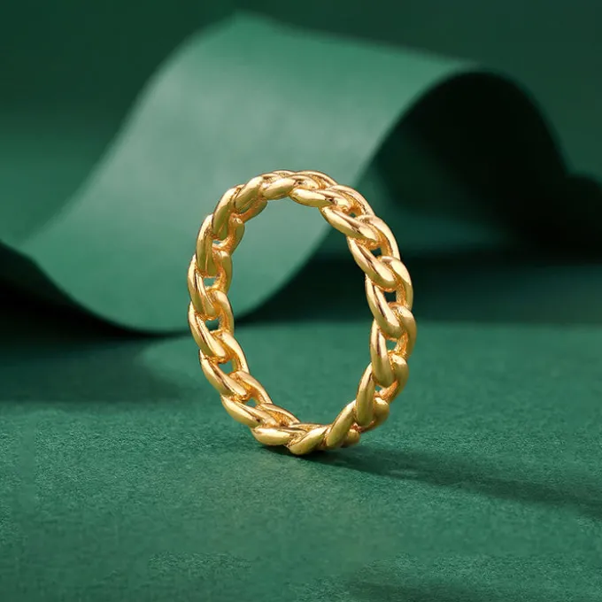 Kriti Sanon Golden Cuban Ring (Size 12)