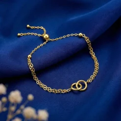 Kriti Sanon Golden Forever Link Heart Bracelet