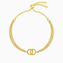 Kriti Sanon Golden Forever Link Heart Bracelet