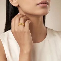Kriti Sanon Golden Gated Ring (Size 12)