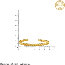 Kriti Sanon Golden Helix Twist Cuff Bracelet