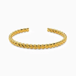 Kriti Sanon Golden Helix Twist Cuff Bracelet