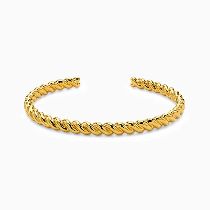 Kriti Sanon Golden Helix Twist Cuff Bracelet