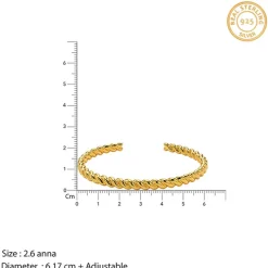 Kriti Sanon Golden Helix Twist Cuff Bracelet