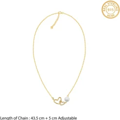 Kriti Sanon Golden Neve Pearl Necklace