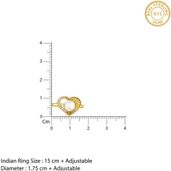 Kriti Sanon Golden Pearl Pulse Heart Ring
