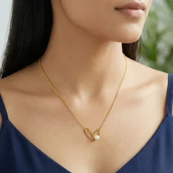 Kriti Sanon Golden Saranghae Necklace