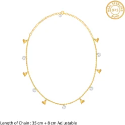 Kriti Sanon Golden Shinny Love Necklace