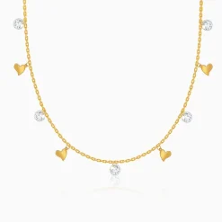 Kriti Sanon Golden Shinny Love Necklace