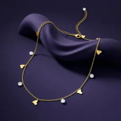 Kriti Sanon Golden Shinny Love Necklace