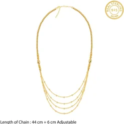 Kriti Sanon Golden Treasure Layered Necklace