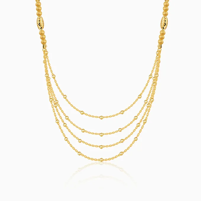 Kriti Sanon Golden Treasure Layered Necklace
