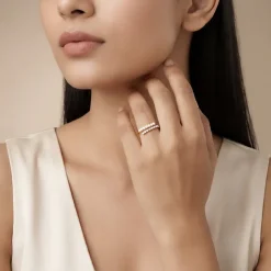 Kriti Sanon Golden Whoopi Pearl Ring (Size 12)