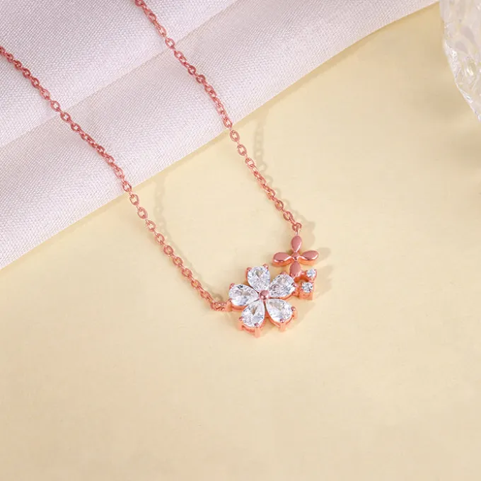 Kriti Sanon Rose Gold Flora Drape Necklace