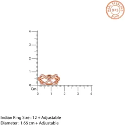Kriti Sanon Rose Gold Infinity Bling Ring (Size 12)