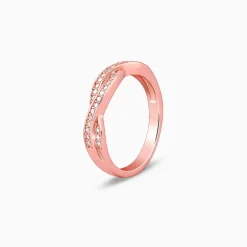 Kriti Sanon Rose Gold Sparkling Spiral Ring