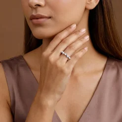 Kriti Sanon Silver Dorothy Pearl Ring (Size 12)