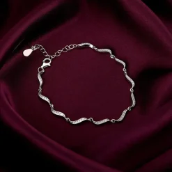 Kriti Sanon Silver Graceful Waves Bracelet