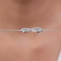 Kriti Sanon Silver Infinity Heart Bracelet
