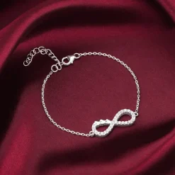 Kriti Sanon Silver Infinity Heart Bracelet