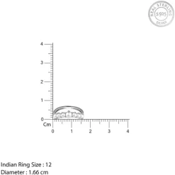 Kriti Sanon Silver Olivia Pearl Ring (Size 12)