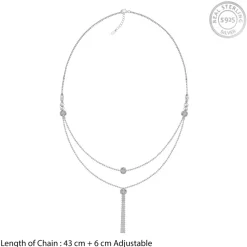 Kriti Sanon Silver Slow Dance Layered Necklace