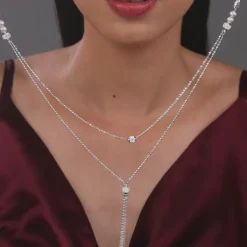Kriti Sanon Silver Slow Dance Layered Necklace