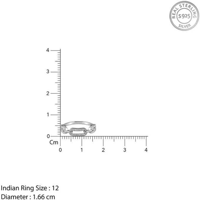 Kriti Sanon Silver Toggle Ring (Size 12)