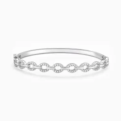 Kriti Sanon Silver Zircon Whirl Bracelet