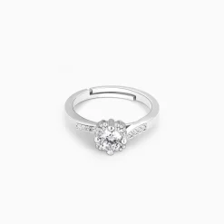 Kriti Sanon Silver Zircon Twist Ring