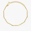 Linked Heart Chain Gold Plated Bracelet