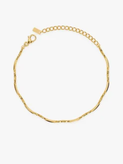 Linked Heart Chain Gold Plated Bracelet