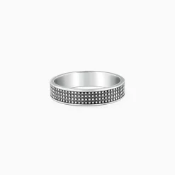 Oxidised Silver Alpha Ring For Him