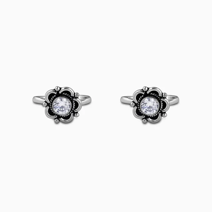 Oxidised Silver Aweegna Toe Rings
