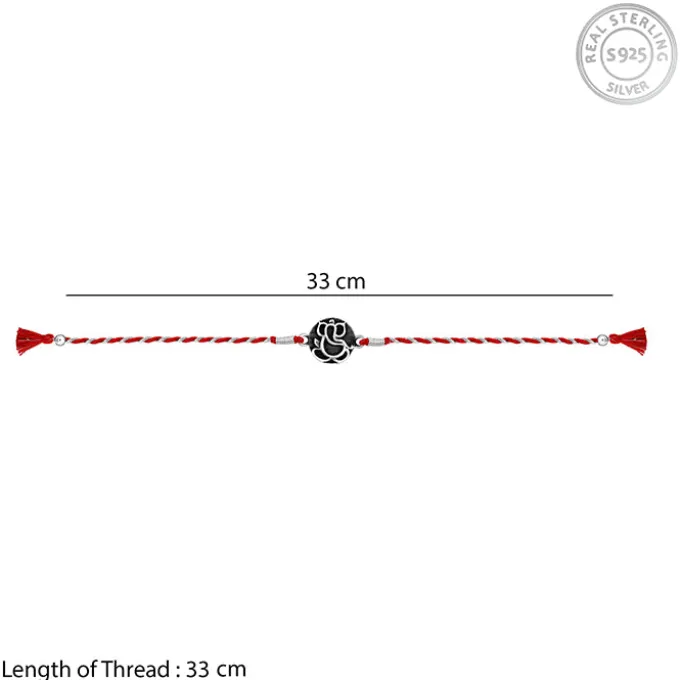 Oxidised Silver Blessings Rakhi