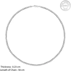 Oxidised Silver Box Chain For Him