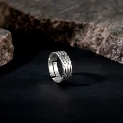Oxidised Silver Classy Ring For Him