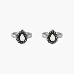 Oxidised Silver Darshana Toe Rings