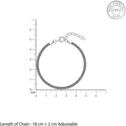 Oxidised Silver Glitter Strand Bracelet