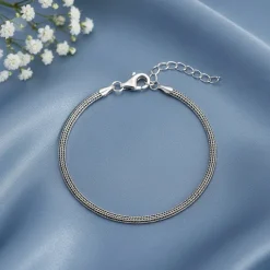 Oxidised Silver Glitter Strand Bracelet
