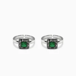 Oxidised Silver Iraja Toe Rings