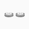 Oxidised Silver Layered Bead Toe Ring