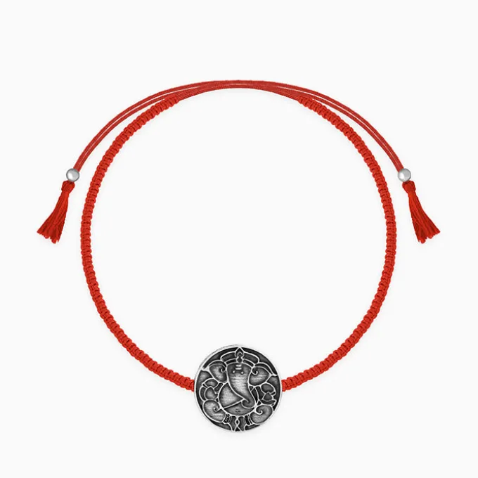 Oxidised Silver Lord Ganesha Sphere Rakhi