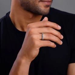 Oxidised Silver Modest Leader Ring For Him