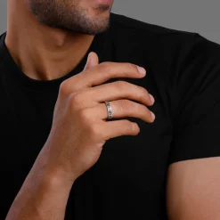 Oxidised Silver Mystique Ring For Him