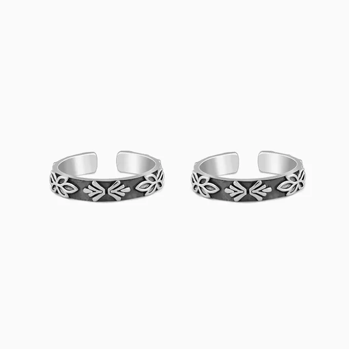 Oxidised Silver Saanvi Toe Rings