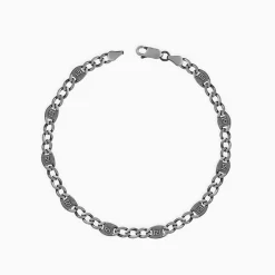 Oxidised Silver Shadow Loop Bracelet For Him