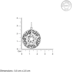 Oxidised Silver Star Pendant With Box Chain For Him